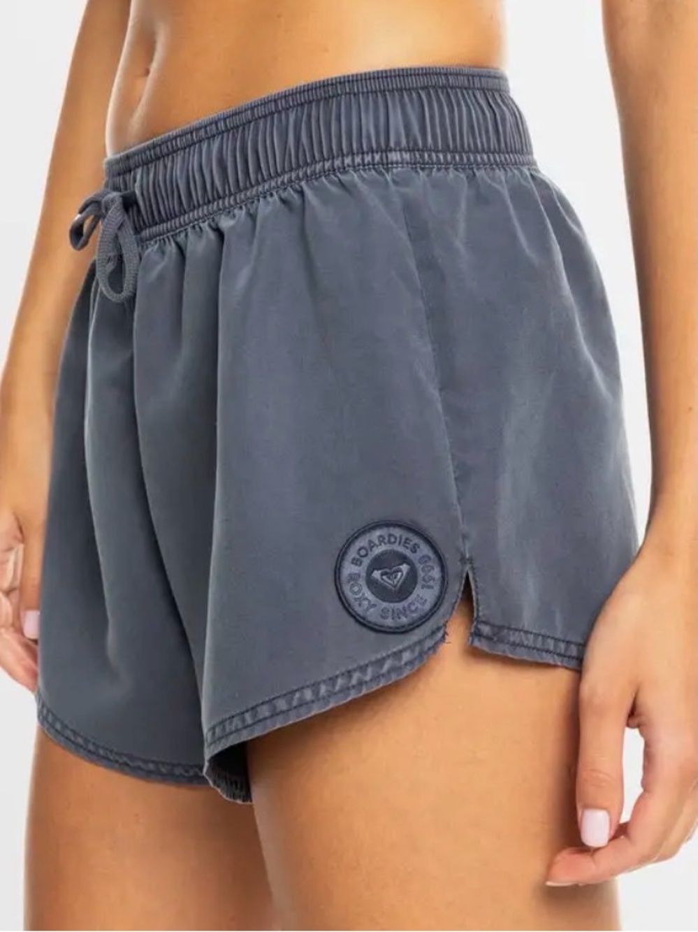 Roxy Boardies 1960 Navy Blue Drawstring Beach Swim Shorts Size L